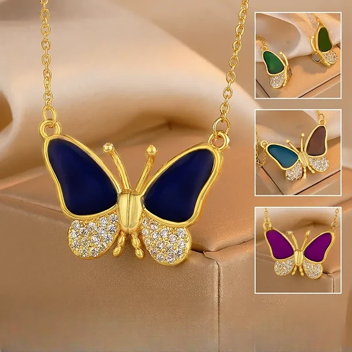 Collier Papillon Magique – Sensible à la Chaleur
