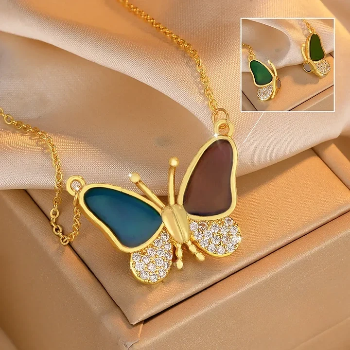 Collier Papillon Magique – Sensible à la Chaleur