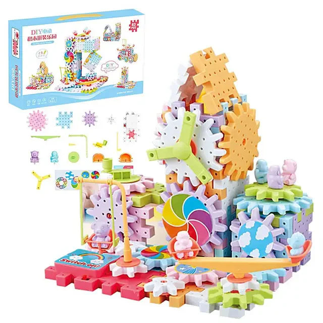 Jouet de Construction à Engrenages 204 pcs
